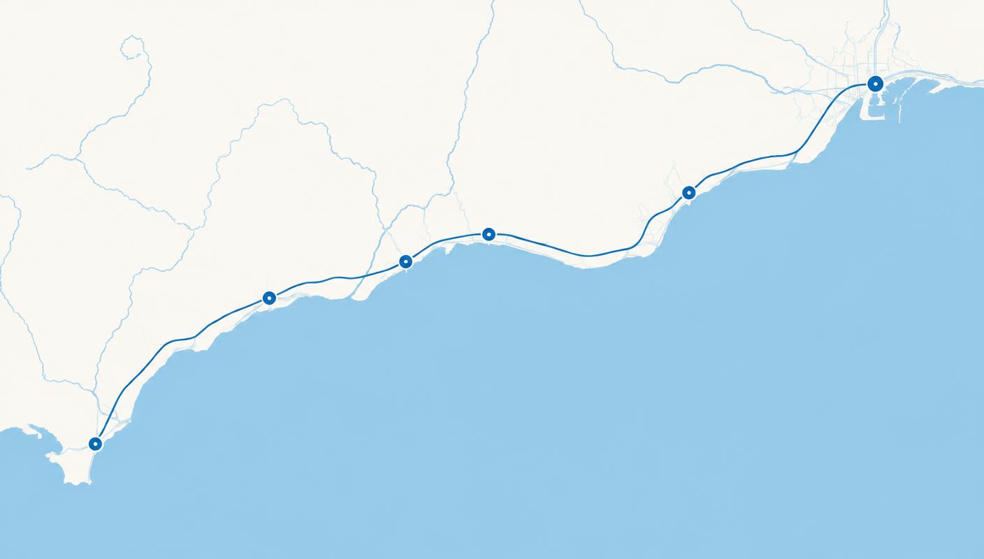 Mapa ilustrado de la Costa del Sol
